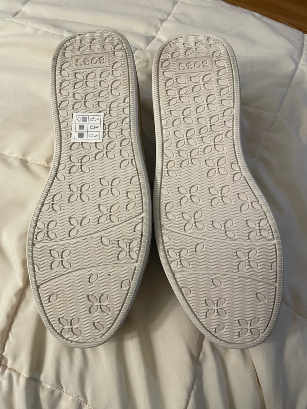 BOBS from Skechers Women's Beige Striped Espadrille Slip-Ons - Picture 3 of 5